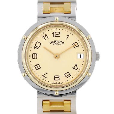 Hermès Clipper watch in gold-plated and steel, circa 2000