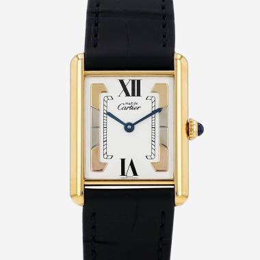 Montre Cartier Tank Must en vermeil Ref: Cartier - 590005  Vers 1990