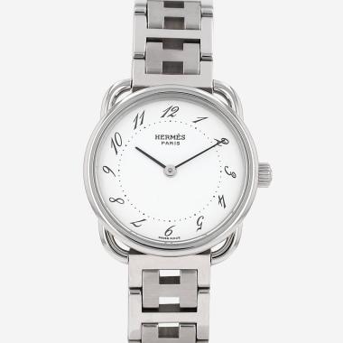 Montre Hermès Arceau en acier Vers 1990