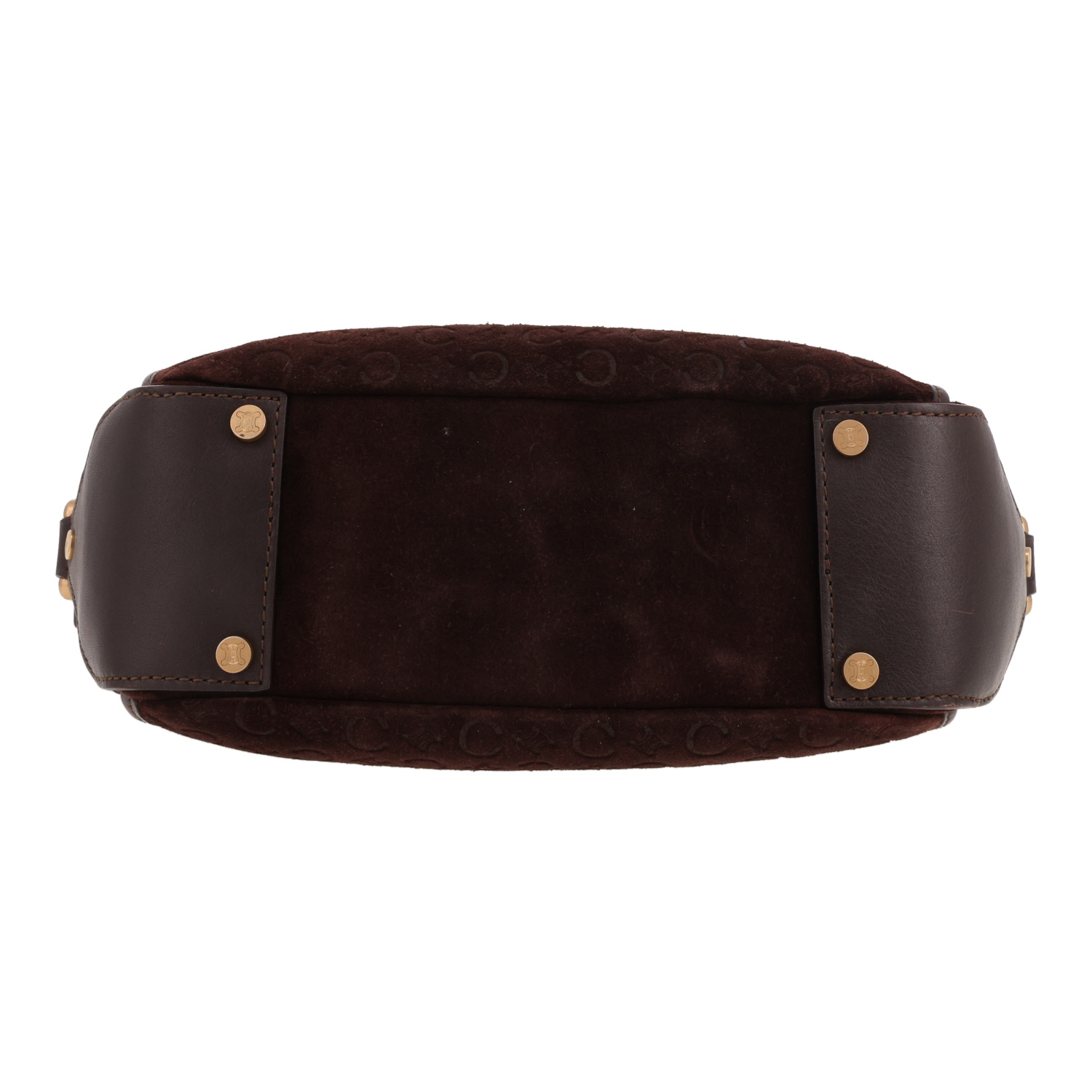 Borsa Celine   in Veau velours marrone e pelle marrone - Detail D1