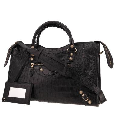 Sac à main Balenciaga  City en cuir noir