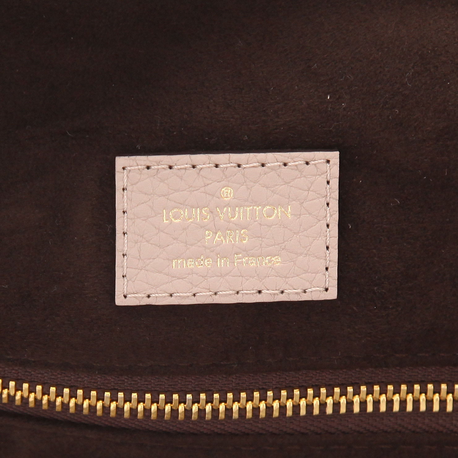 Sac de voyage Louis Vuitton  Sofia Coppola en cuir grainé beige - Detail D2