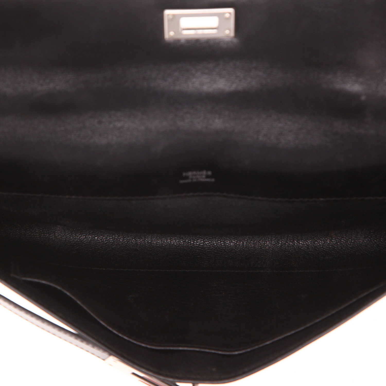 Bolso Hermès Kelly Cut de piel negra tipo «box» - Detail D3