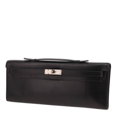 Bolso Hermès Kelly Cut de piel negra tipo «box»