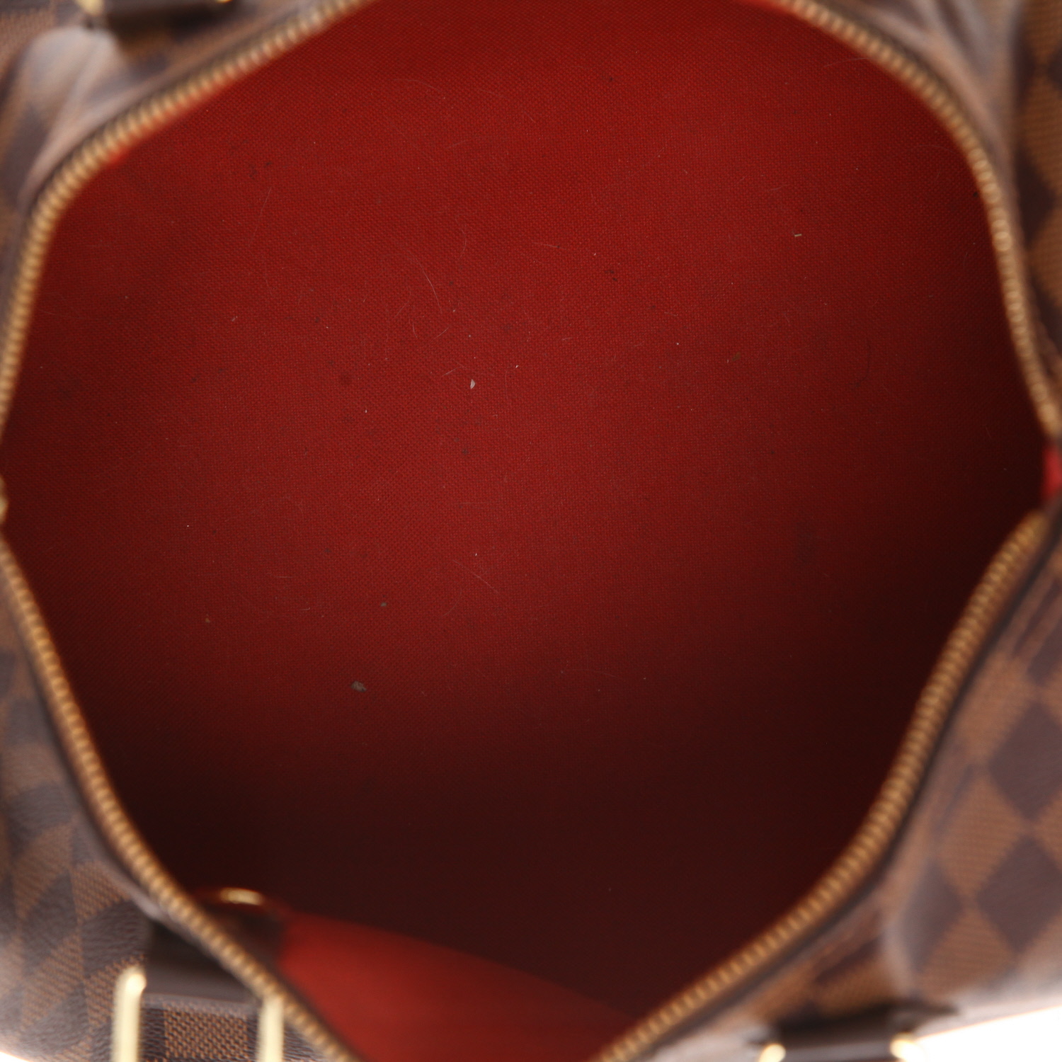 Borsa Louis Vuitton  Speedy 30 in tela a scacchi ebana e pelle marrone - Detail D3