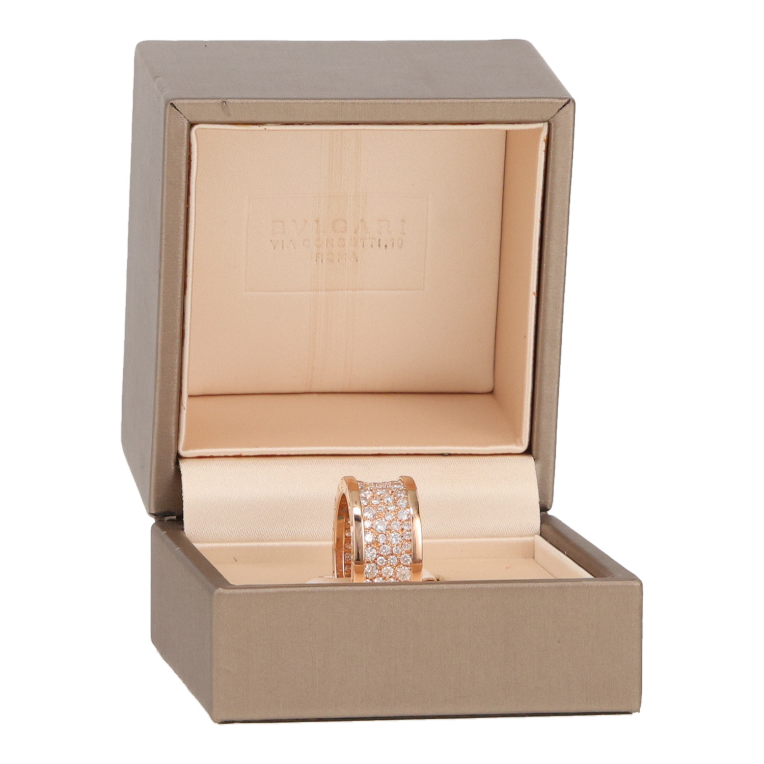 Bulgari B.Zero1 ring in rose gold and diamonds - Detail D2