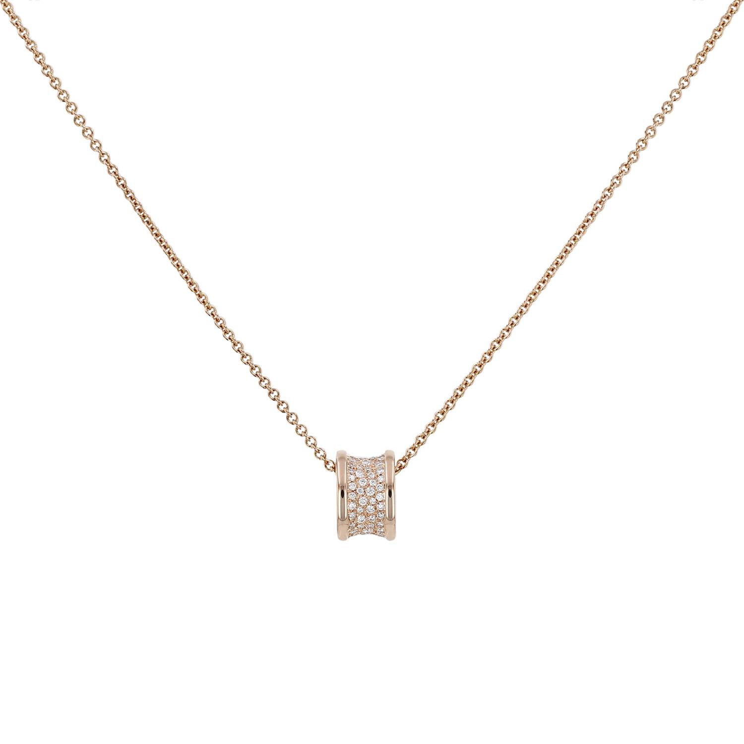 Pendentif Bulgari B.Zero1 en or rose et diamants