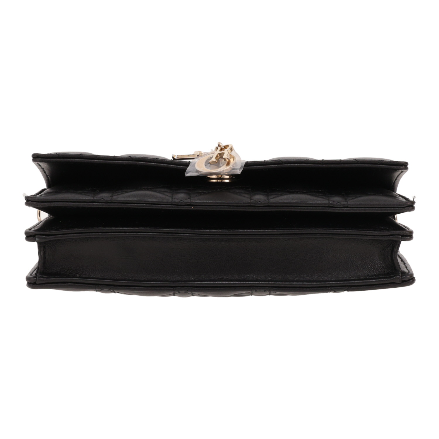 Dior  My Dior mini  handbag/clutch  in black leather cannage - Detail D1