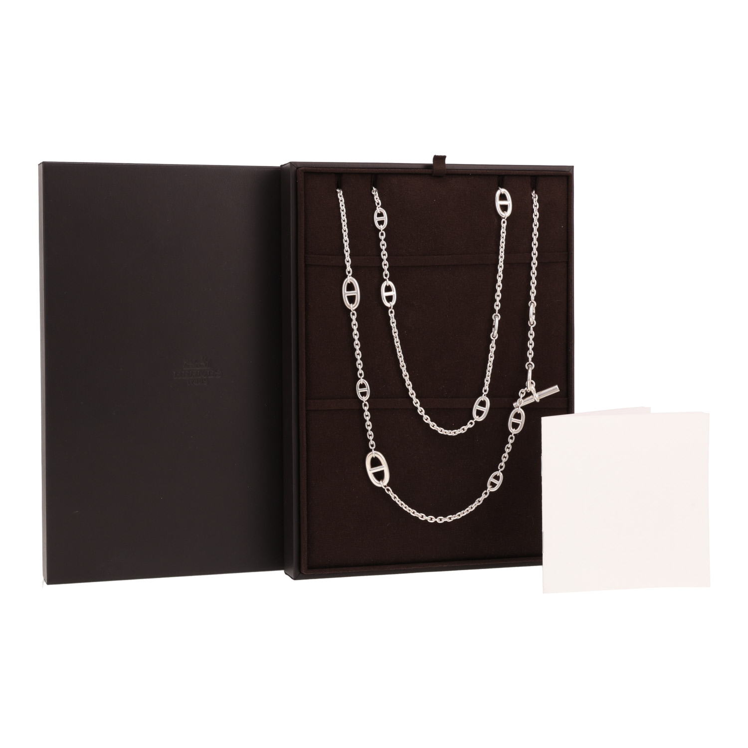 Collana lunga Hermès Farandole 120 in argento - Detail D2