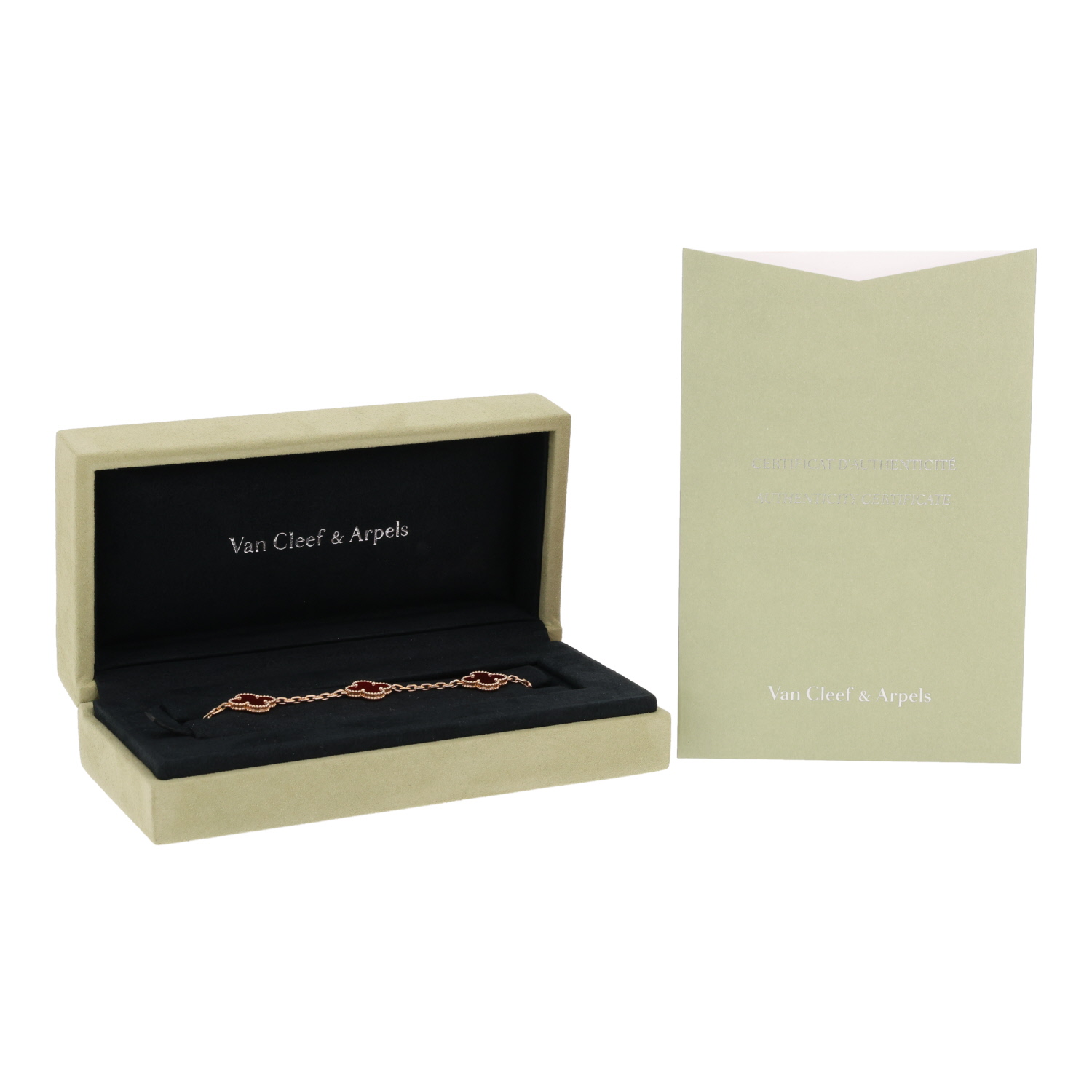 Bracelet Van Cleef & Arpels Vintage Alhambra en or jaune et cornaline