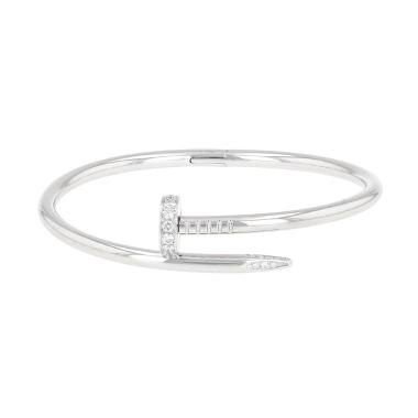 Bracciale Cartier Juste un Clou in oro bianco e diamanti
