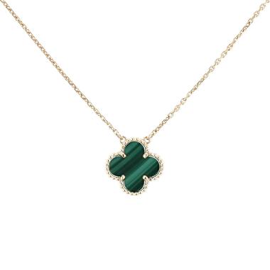 Colgante Van Cleef & Arpels Vintage Alhambra en oro amarillo y malaquita