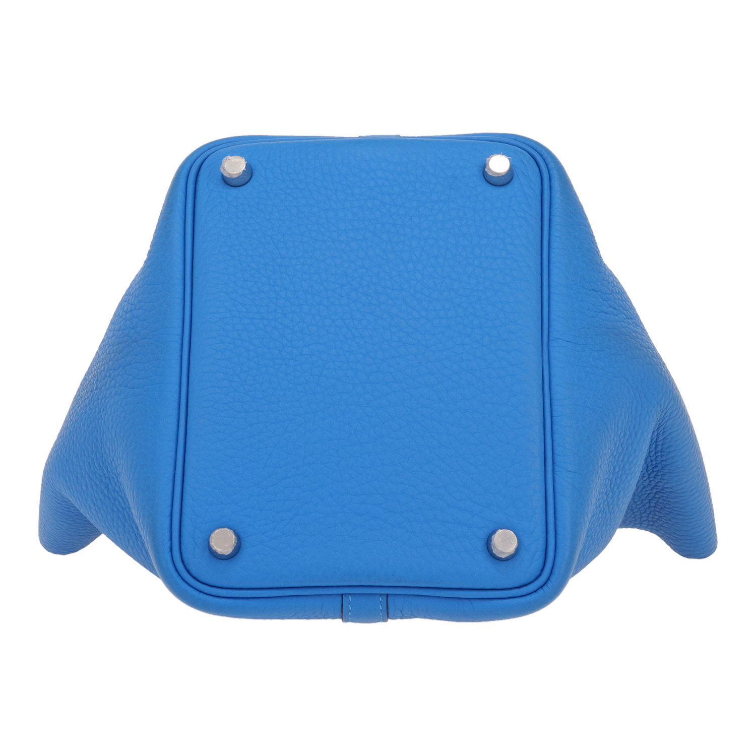 Hermès  Picotin 18 cm handbag  in blue togo leather - Detail D1