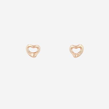 Paire de boucles d'oreilles Tiffany & Co Open Heart petit modèle en or rose