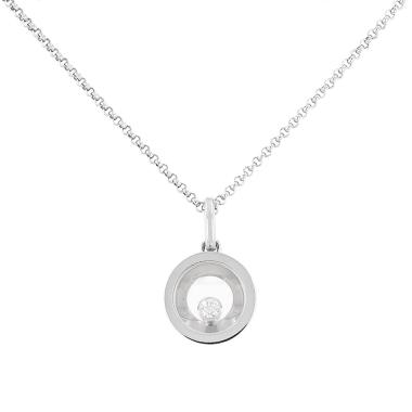 Colgante Chopard Happy Diamonds Icon en oro blanco y diamantes