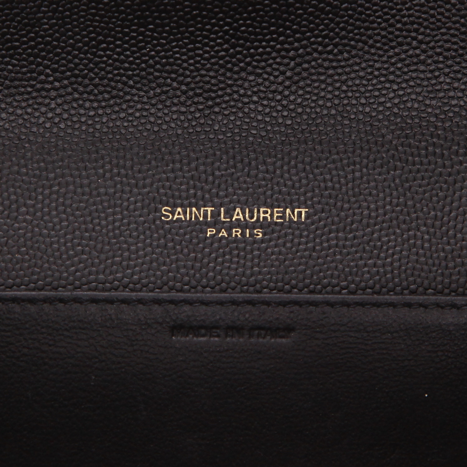 Sac bandoulière Saint Laurent  Uptown en cuir grainé noir - Detail D2