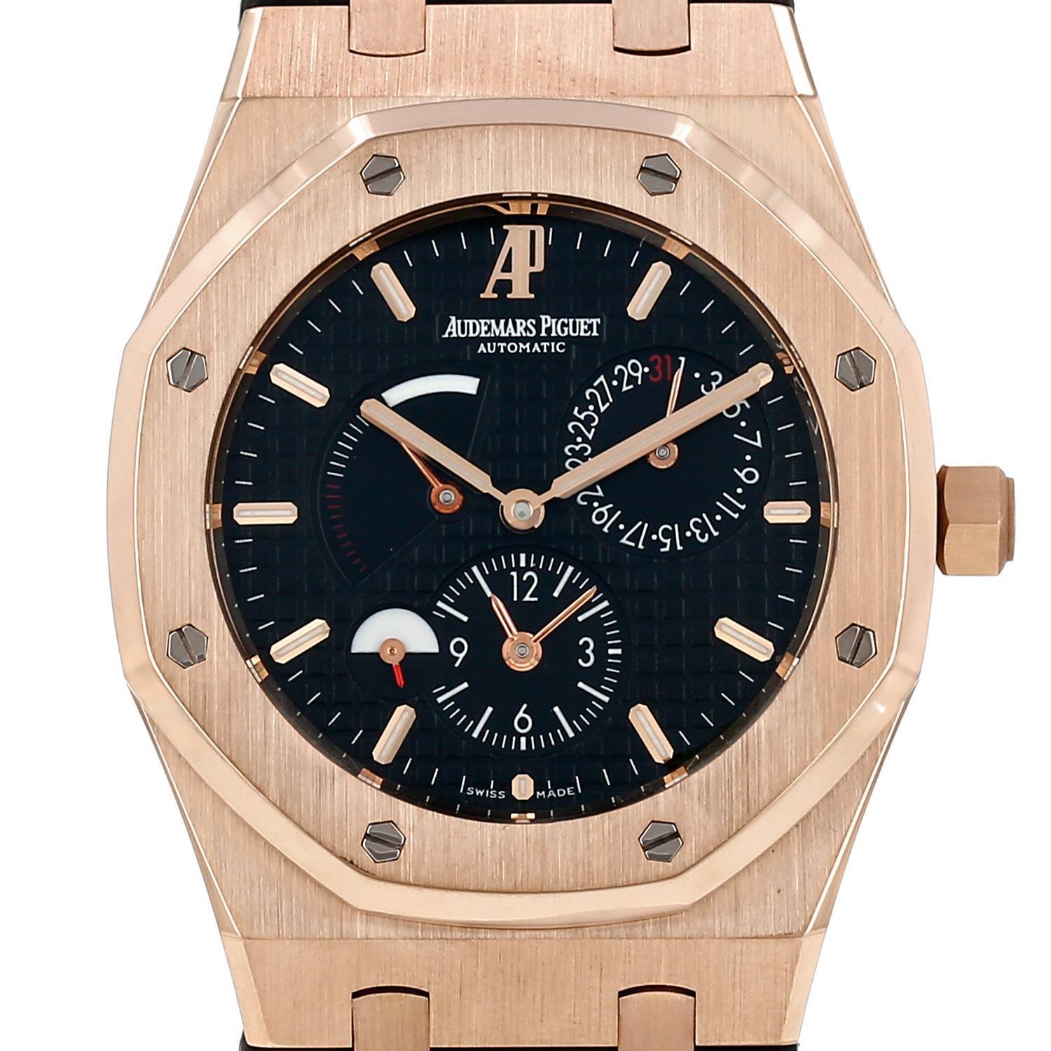 Montre Audemars Piguet Royal Oak Dual Time en or rose Ref: Audpig - Montre Audemars Piguet Royal Oak Dual Time en or rose Ref: Audpig -