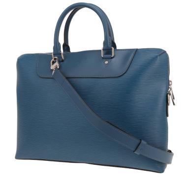Maletín de Louis Vuitton de piel Épi azul