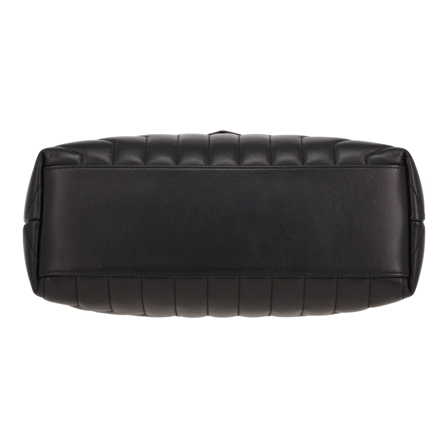Saint Laurent   medium model  shoulder bag  in black chevron quilted leather - Detail D1