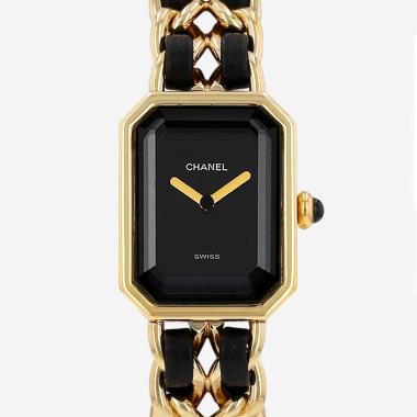 Montre Chanel Première taille XL  en plaqué or Vers 1990
