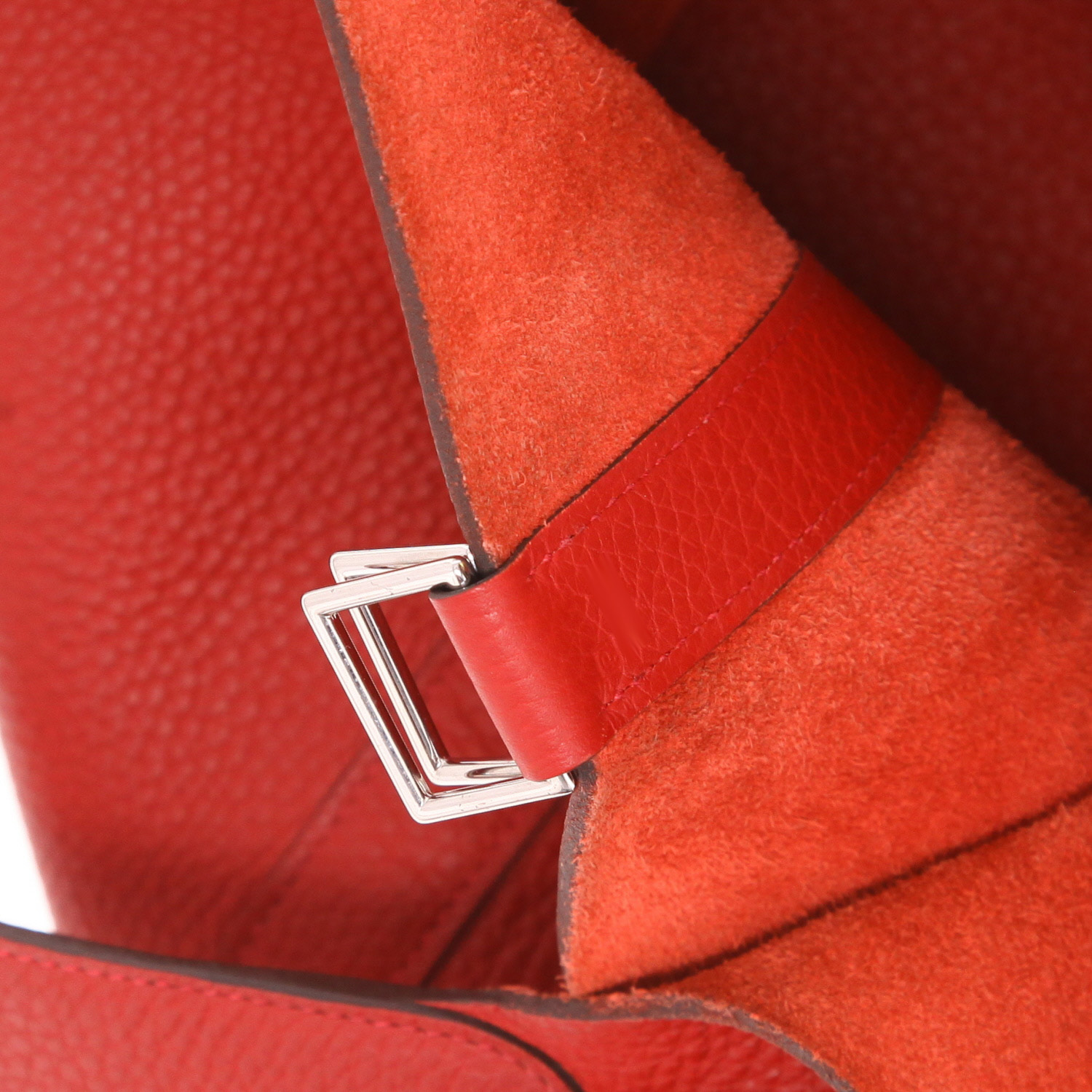 Hermès Picotin handbag, 31 cm, in red Togo leather - Detail D3