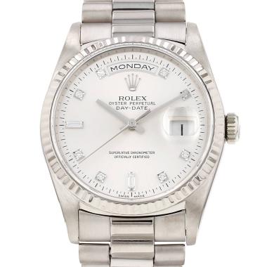 Rolex Day-Date watch in white gold Ref: Rolex - 18239  Circa 1995