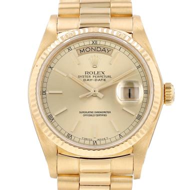 Rolex Day-Date watch in yellow gold, Ref: Rolex - 18038  Circa 1981