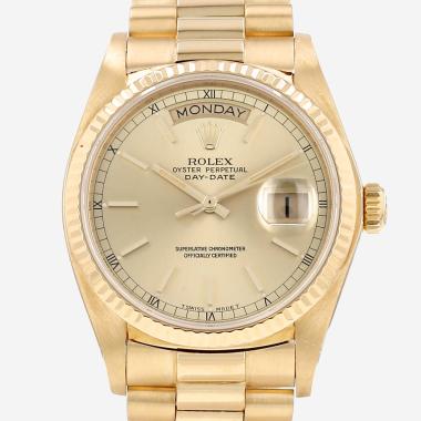Montre Rolex Day-Date en or jaune Ref: Rolex - 18038  Vers 1981
