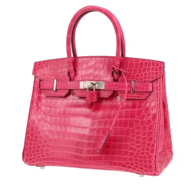 Borsa Hermès Birkin da 30 cm in coccodrillo niloticus, colore Rose Tyrien
