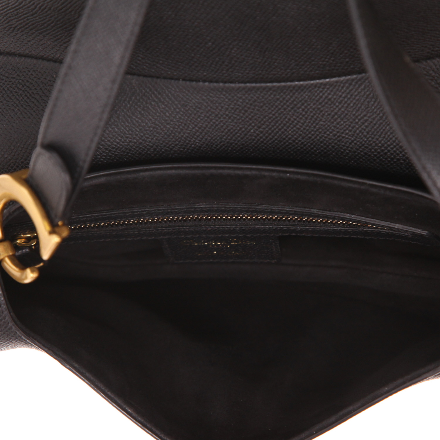 Borsa Dior Saddle in pelle martellata nera - Detail D3