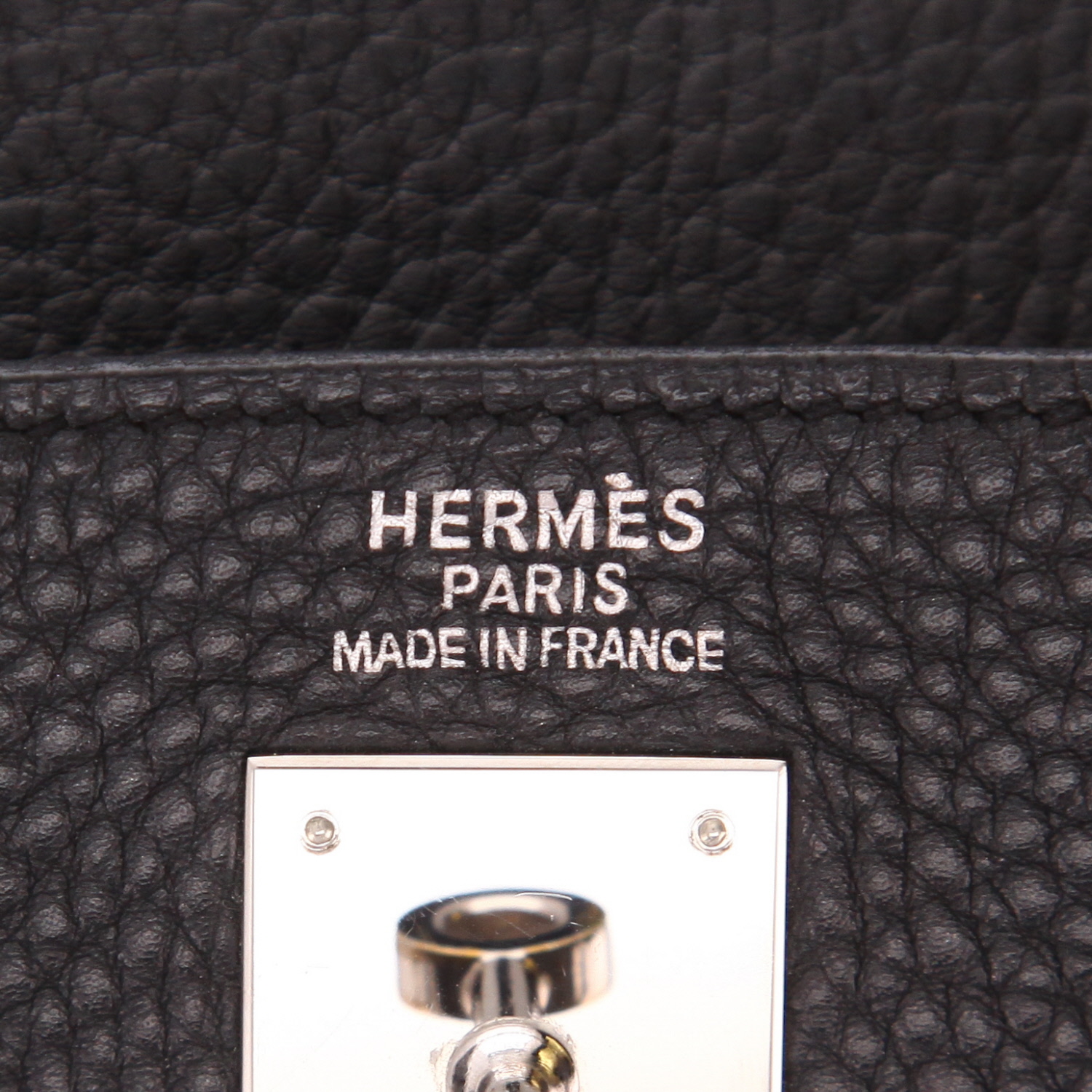 Sac à main Hermès  Kelly 35 cm en cuir taurillon clémence noir - Detail D2