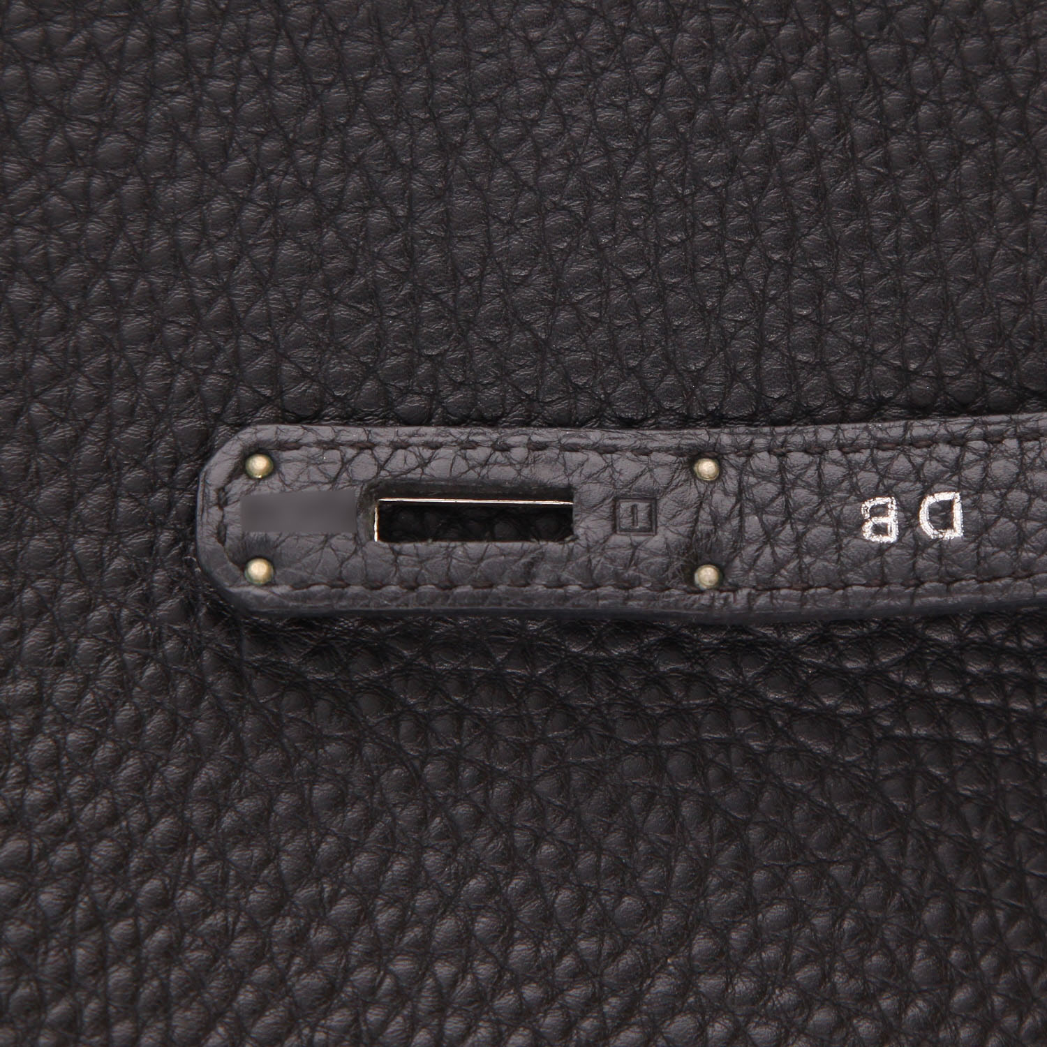Hermès Kelly 35 cm handbag in black Clémence calfskin - Detail D4