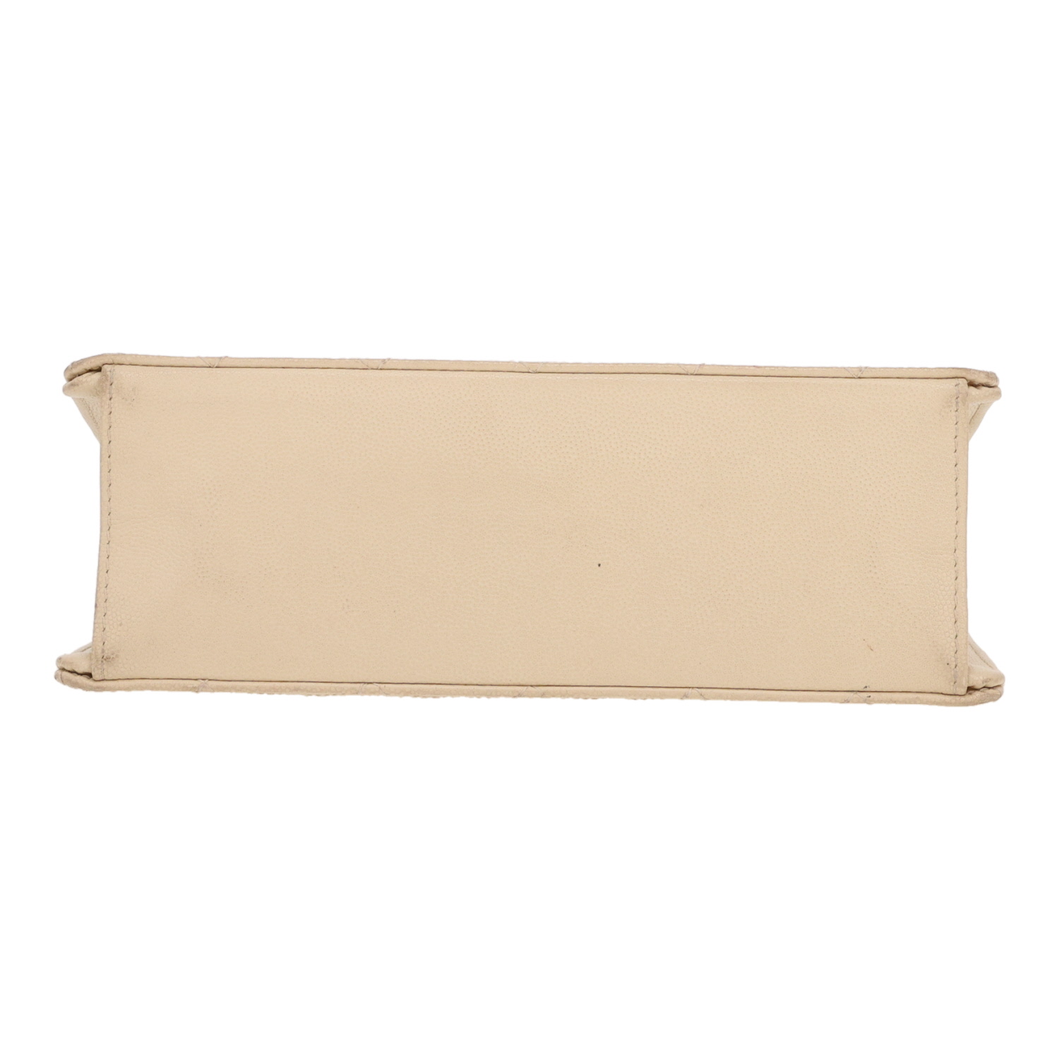 Sac à main Chanel  Vintage en cuir matelassé beige - Detail D1