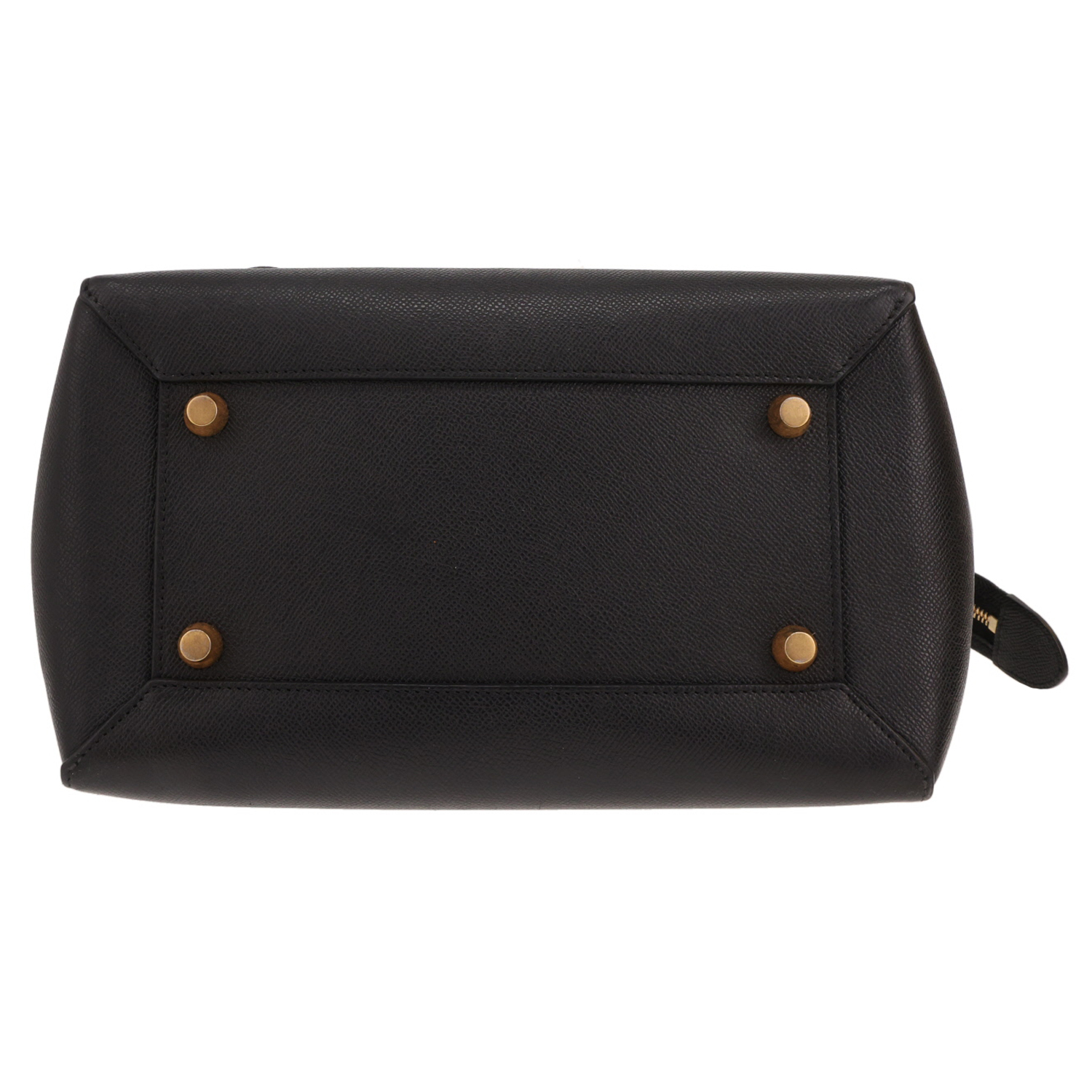 Sac à main Celine  Belt Mini en cuir grainé noir - Detail D1