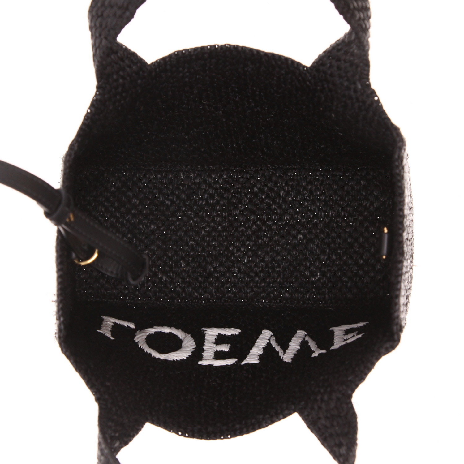 Sac cabas Loewe   en raffia noir - Detail D3