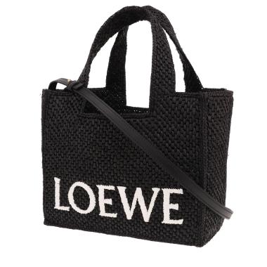 Loewe tote bag in black raffia