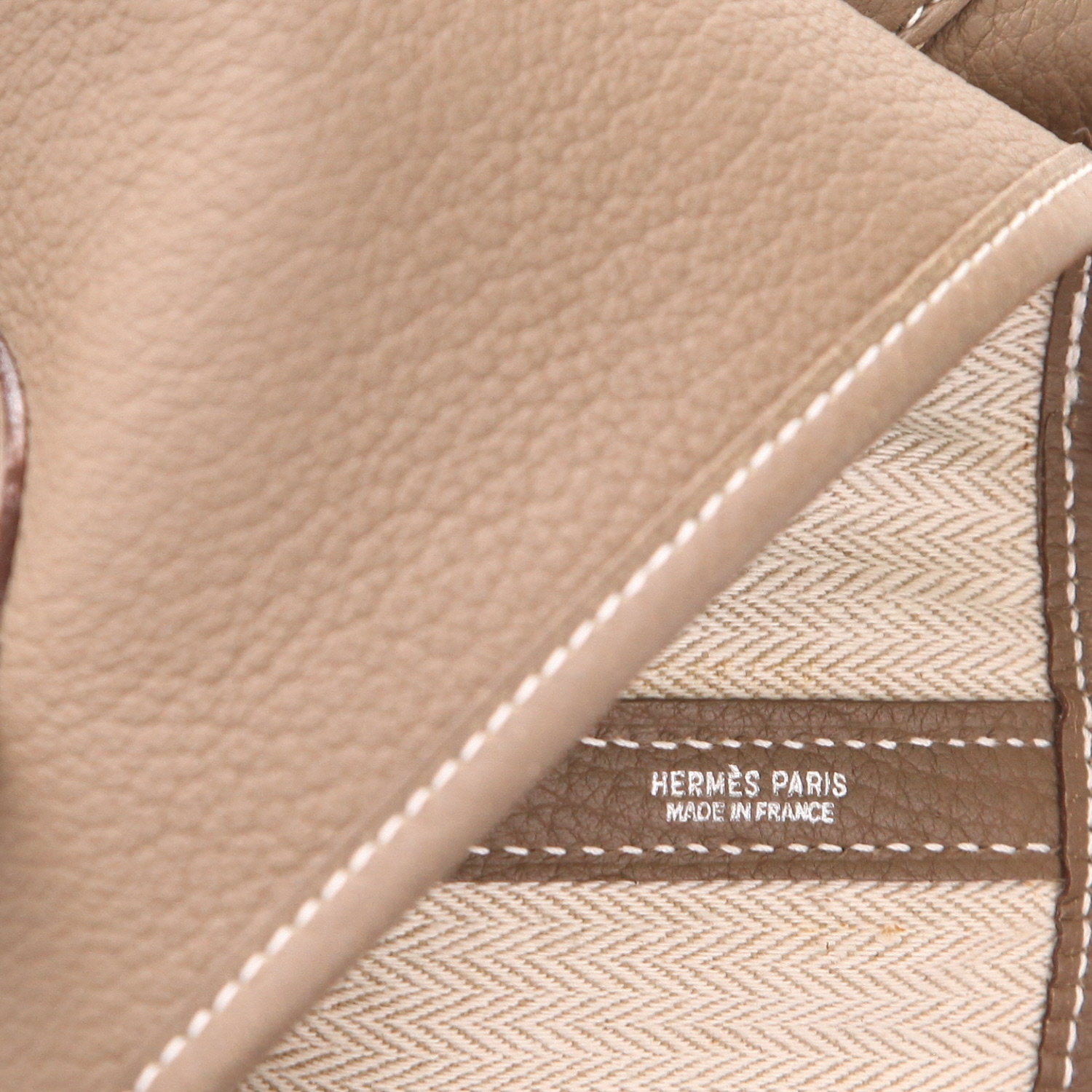 Hermès Garden Party handbag, 36 cm, in Togo leather in the colour ‘Étoupe’ - Detail D2