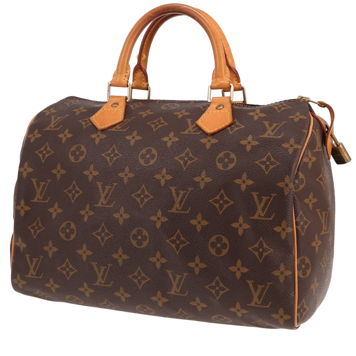 Louis Vuitton Speedy 30 Monogram Marron Occasion Louis Vuitton Speedy 30 Monogram Marron Occasion