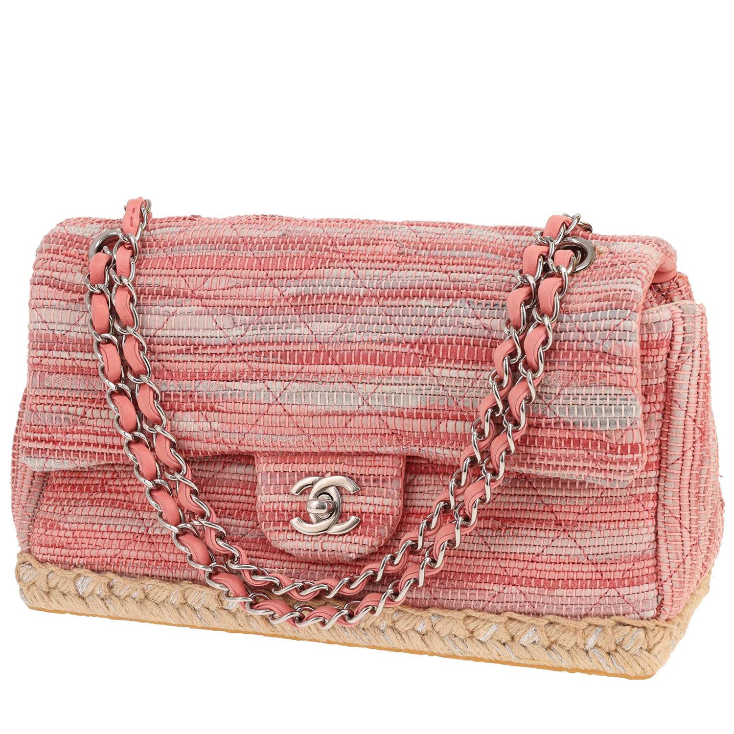 Sac Chanel Timeless Cuir Rose Toile 2011 Occasion Sac Chanel Timeless Cuir Rose Toile 2011 Occasion