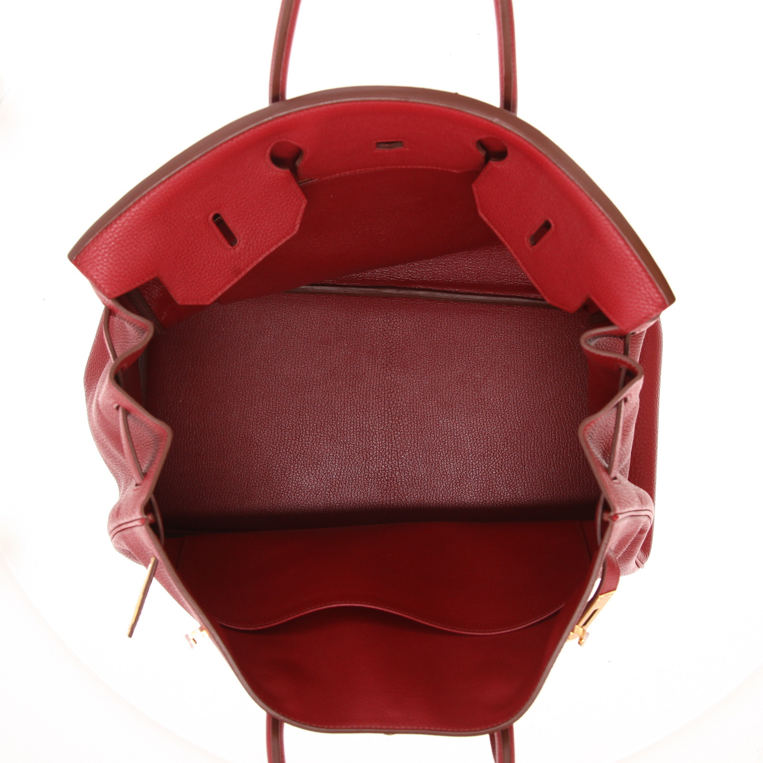 Hermès Birkin 40 cm handbag in Togo leather, Rosewood colour - Detail D3