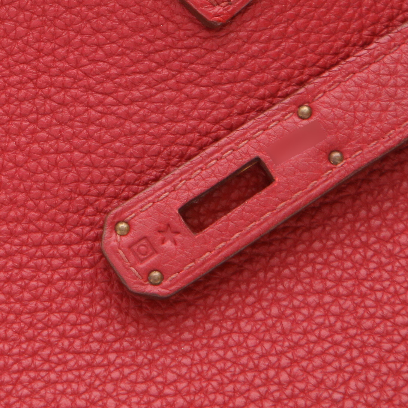 Hermès Birkin 40 cm handbag in Togo leather, Rosewood colour - Detail D4