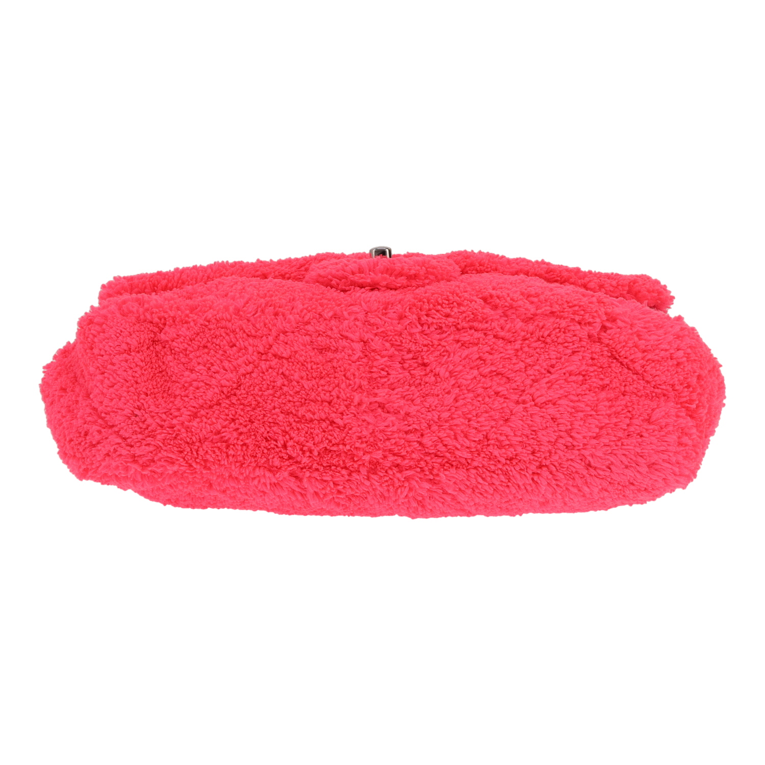 Borsa Chanel  Timeless Classic in tessuto di spugna rosa - Detail D1
