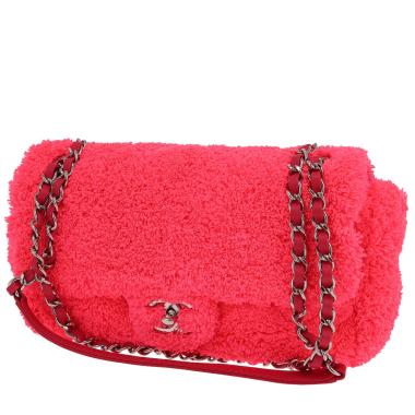 Chanel  Timeless Classic handbag  in pink terry fabric