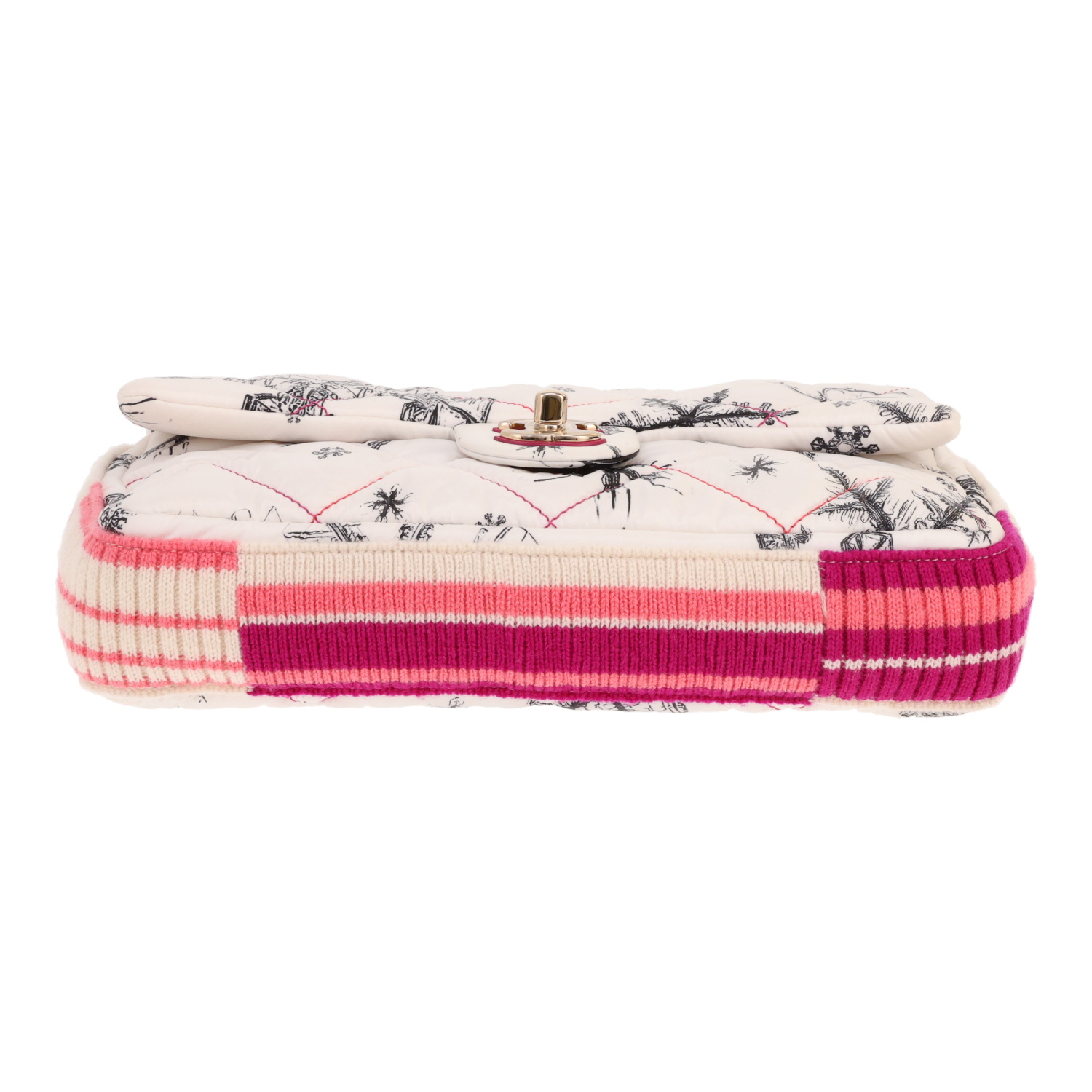 Bolso bandolera Chanel «Timeless Classic» de lona blanca - Detail D1