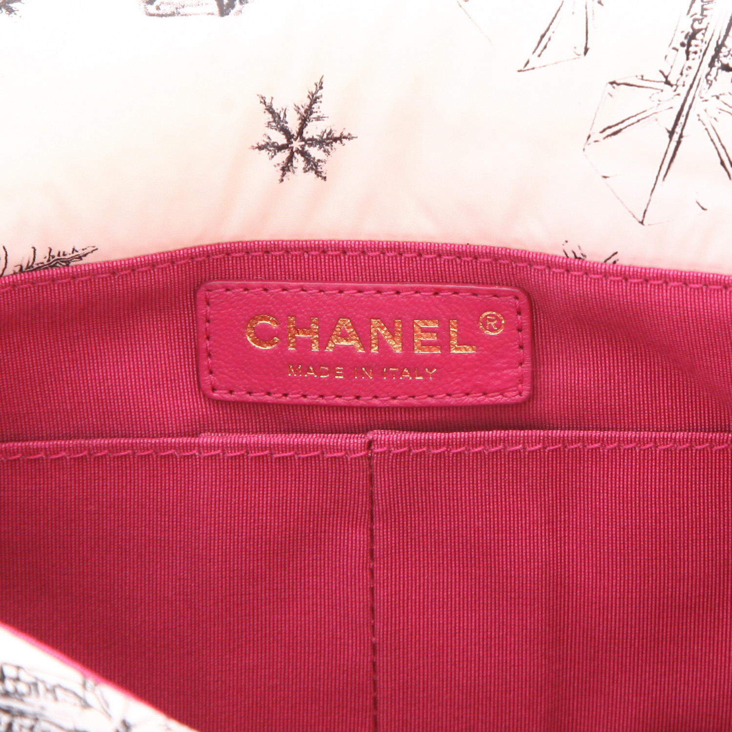 Borsa a tracolla Chanel  Timeless Classic in tela bianca - Detail D2