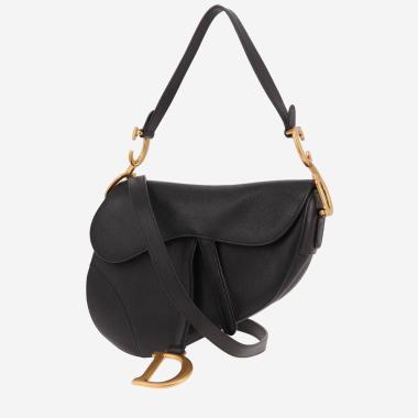Dior Saddle handbag in black grained leather