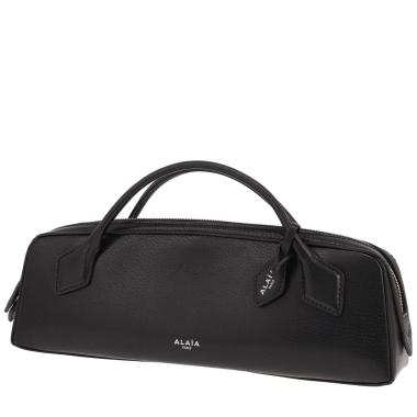Pochette Alaïa "Le Teckel Clutch" in pelle noire
