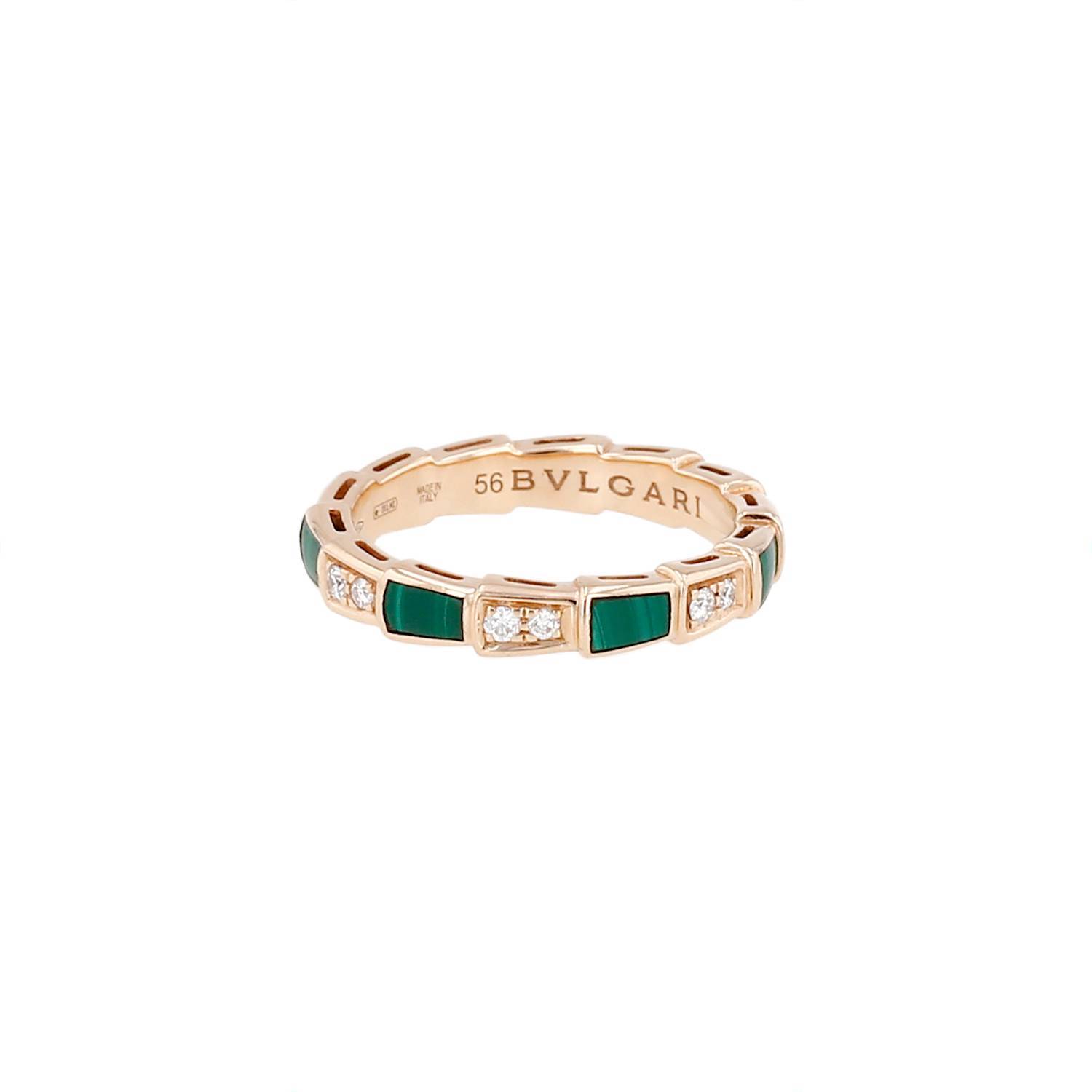 Bague Bulgari Serpenti Viper or rose diamants occasion