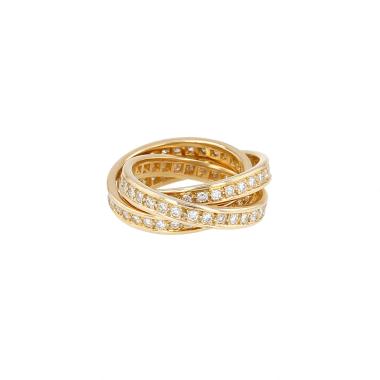 Anello Cartier Trinity in oro giallo e diamanti