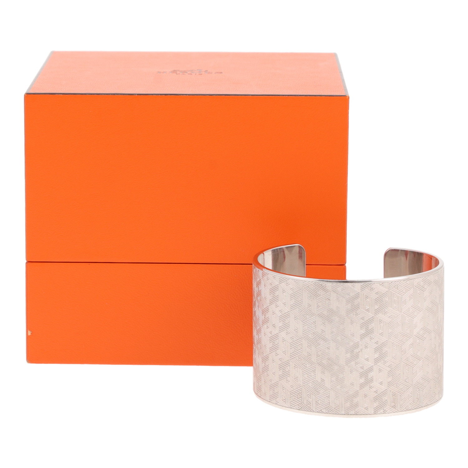 Bracelet manchette Hermès City en argent